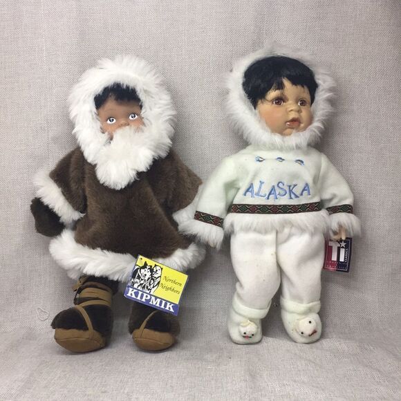 Kipmik Eskimo Inuit Doll 16" Girl Naulik #00902 Alaskan friend Ti classic 16” - Picture 1 of 10
